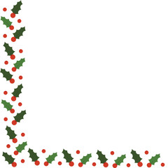 Christmas Holly Berry Corner