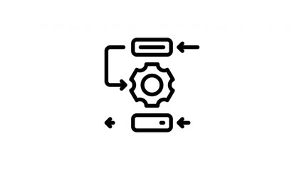 process flow animated icon