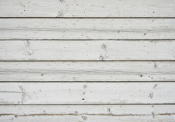 Fototapeta premium Distressed white wood planks offer rustic charm for your next design project, adding a touch of farmhouse style and vintage elegance, perfect for backgrounds