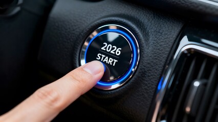 Finger pressing car start button