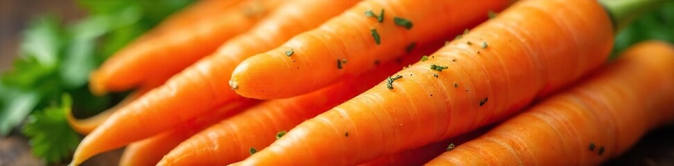 Freshly Washed Orange Carrots Ready for Healthy Recipes Vibrant Close-up of Smooth, Appealing Harvest Vegetables