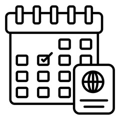 An icon design of travel schedule 