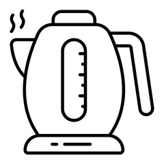 An editable design icon of electric kettle