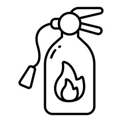 Editable design icon of fire hydrant 