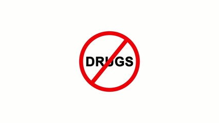 No drugs sign vector illustration symbol warning health prevention risk