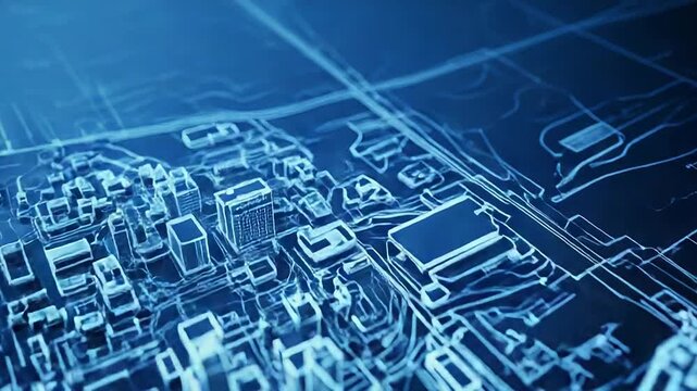 Smart city blueprint mapping urban planning technology