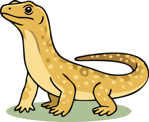 Cute Goanna - Endemic Wildlife of Australia | Flat Vector Illustration