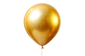 Gold balloon is floating in the air