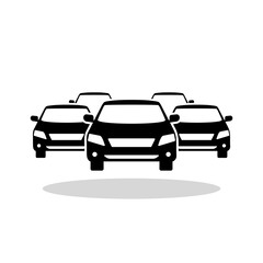 Car Fleet icon sign with shadow
