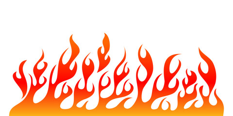 Hand drawn of Fire flame symbol on set. isolated on white background. doodle design element