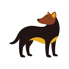 bush dog vector art