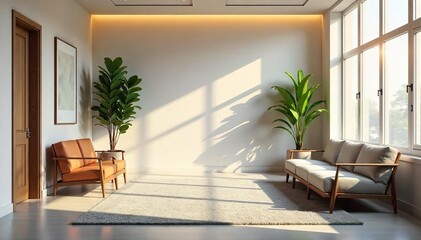 Serene Mediation Center Modern Interior Design for Peaceful Conflict Resolution and Collaborative Teamwork