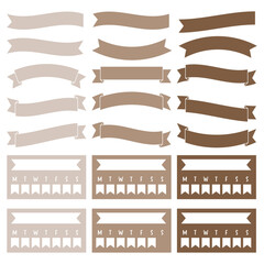 Brown Productivity Digital, Planner stickers, Journal Stickers, Memo notes activity and scrapbook stickers.