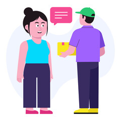 Discussing in Pairs   PNG file on transparent background.