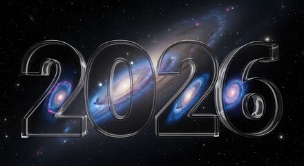 2026 Galactic New Year Futuristic Design