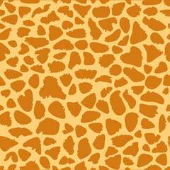 Giraffe texture pattern seamless repeating orange and yellow, safari, zoo, jungle background. Fur, skin of giraffe