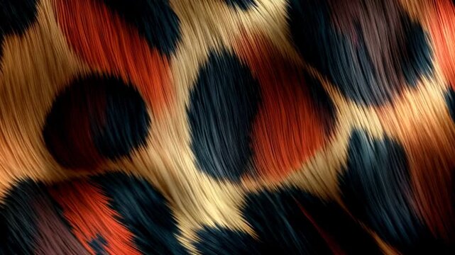 Captivating patterns of a leopard coat showcase rich textures and colors in nature's design