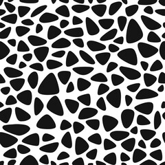 Abstract animal print, seamless pattern, monochrome background