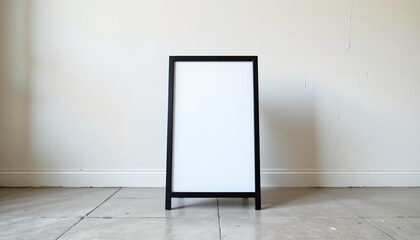 Black Aframe Board Light Gray Floor