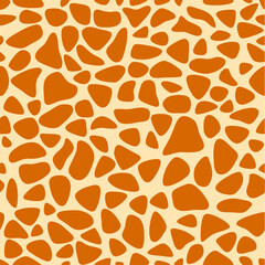 Giraffe skin texture, seamless pattern, repeating the orange and yellow spots, background, Safari, zoo, jungle.