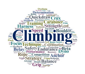 Climbing Word Cloud