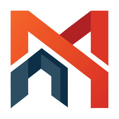Creative Letter M Modern Logo Cartoon Vector Icon Illustration, Business Identity Design