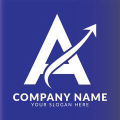 Creative letter a logo design vector template