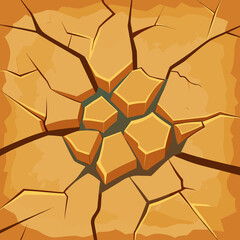 Broken Wall Crack Texture Illustration, Rough Background Design