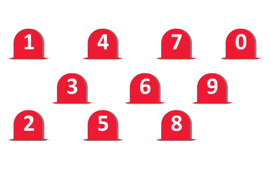 Vibrant Circular Number Icons