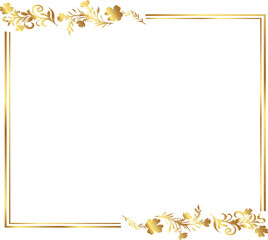 frame with leaves gold border Golden Border Warm Color Frame	