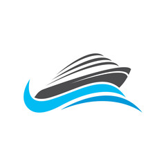 cruise ship icon logo vector icon
