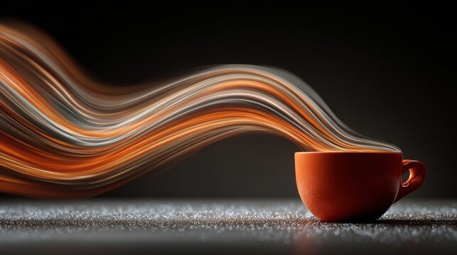 A toast to autumn: tranquil scenes with warm brews and drizzly backdrops. Internet traffic. Vibrant autumn scene with a steaming mug and raindrop-spattered window. Digital signals.