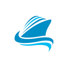 cruise ship icon logo vector icon