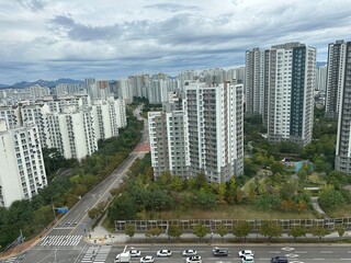 Naklejka premium 아파트 단지 경관