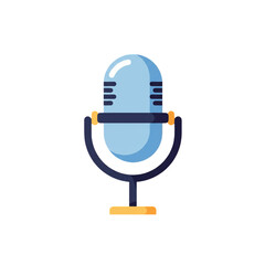 Flat Design Microphone Icon