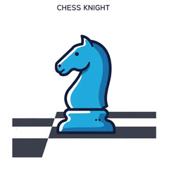 Flat Design Chess Knight Icon