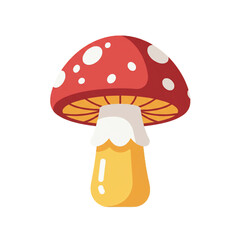 Unique Flat Mushroom Icon