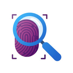 Security Identity Fingerprint Flat Icon