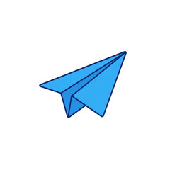 Flat Paper Airplane Icon