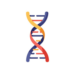 Flat Design Stylized DNA Icon
