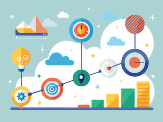 Business growth and idea generation concept illustration