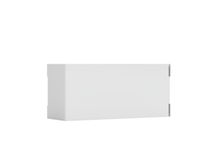 Clean white box of office staples for business and organizational needs. 3d illustration