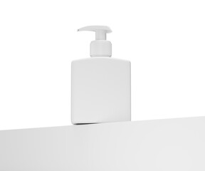 White pump dispenser bottle, ideal for soap, lotion, or sanitizer product