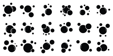 Fototapeta premium Soap foam icon. bubbles and wind icons .