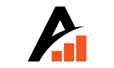 Modern Letter A Financial Logo	

