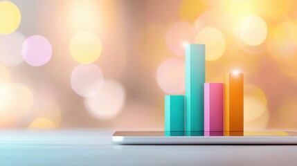 Data Dashboard Illustrating Financial Financial data dashboard on a tablet screen, clean and modern design, suitable for presenting financial information
