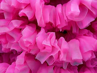 Obraz premium Vibrant Pink Ruffled Fabric Texture Background