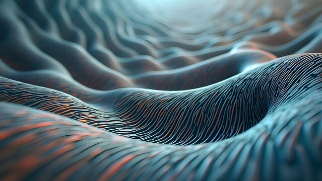 Abstract Teal and Copper Wave Texture Background