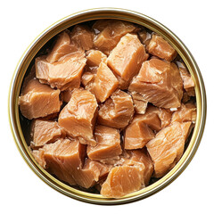 Canned meat close up shot on transparent background