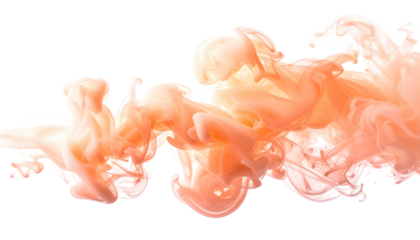 Swirling peachy clouds on black